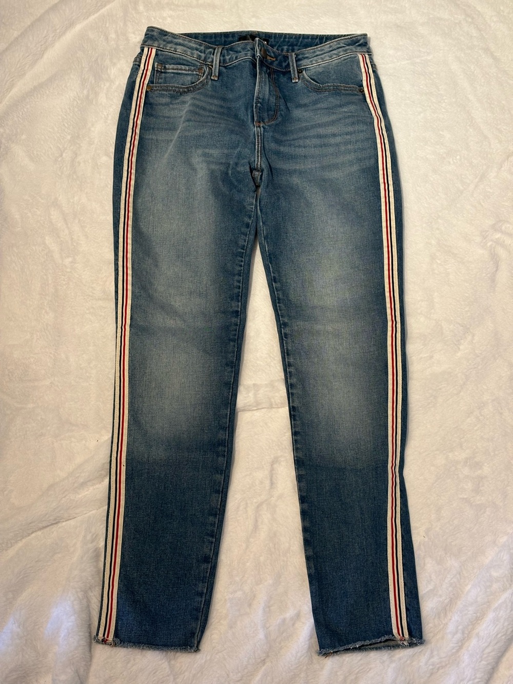Dark Blue Side-Stripe Women’s Jeans